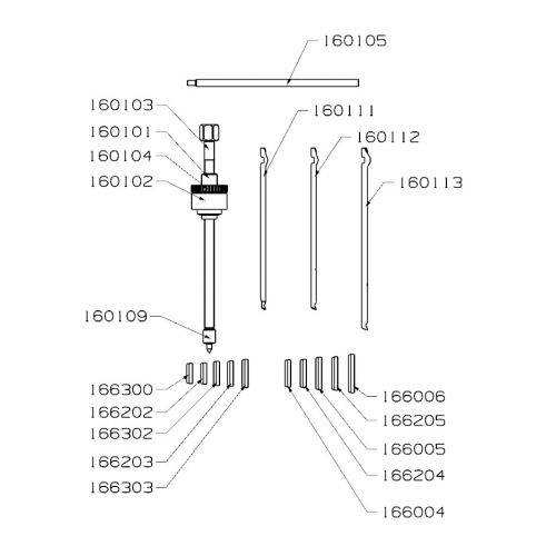 JUEGO FORZA EXTRACTOR DE RODAMIENTOS DE BOLAS SERIE 1600-1
